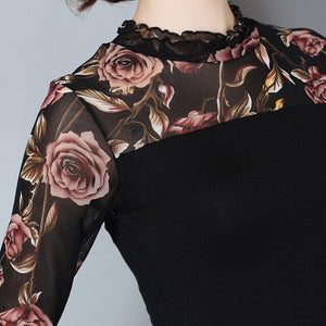 2018 New Fashion Fall Winter lace Women Blouse shirt Women Shirts Long Sleeve
